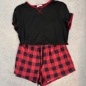 Plaid Red and Black Pajamas